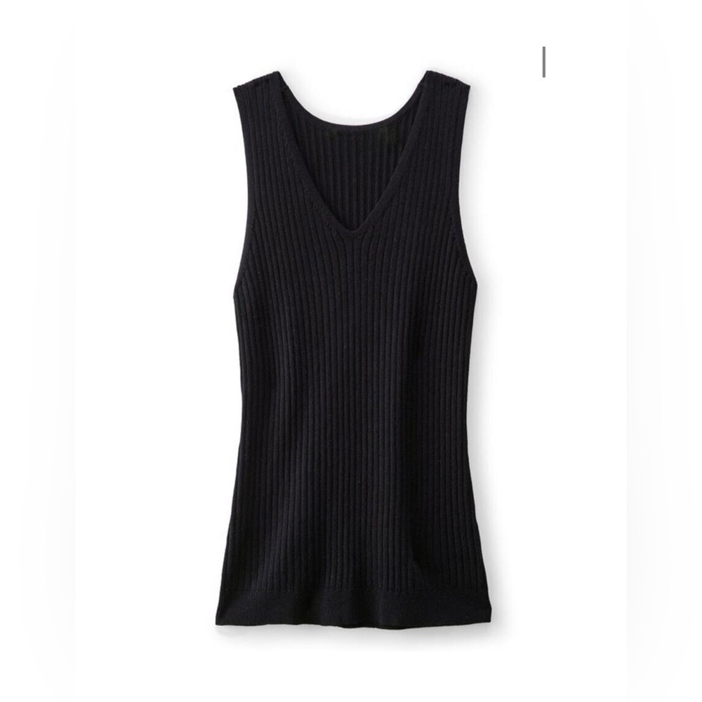 NWT SOFT SURROUNDINGS SoftEssential Ribbed Sweater Tank Top Black Women’s 1X